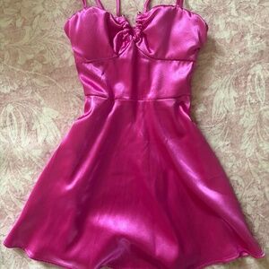 Vintage Y2K Hot Pink Mini Dress Size S